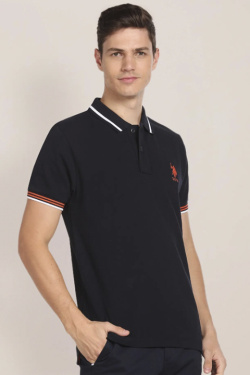 Karpier Markalar  polo neck Dark blue T-shirt
