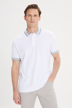 Beýleki markalar  polo neck basic White T-shirt