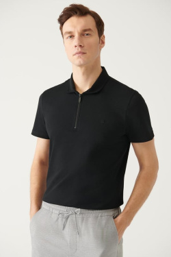Beýleki markalar  polo neck basic Black T-shirt