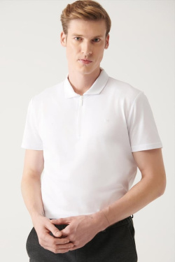 Beýleki markalar  polo neck basic White T-shirt