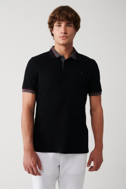 Beýleki markalar  polo neck basic Black T-shirt