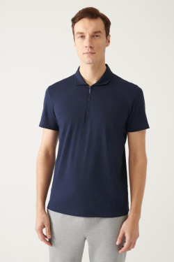 Beýleki markalar  polo neck basic Dark blue T-shirt