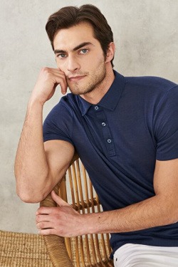 Beýleki markalar  polo neck Dark blue T-shirt